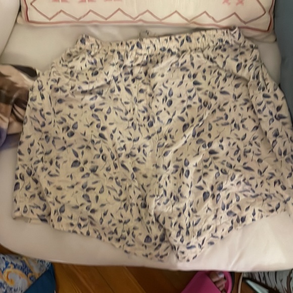 Selene Sport Lightweight Linen Blue/Tan Shorts 2x - Picture 6 of 6